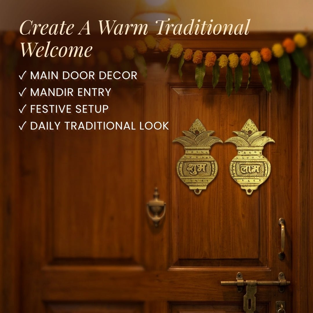 Shubh Labh Kalash Door Hangings (Pair) - plusvalueindia