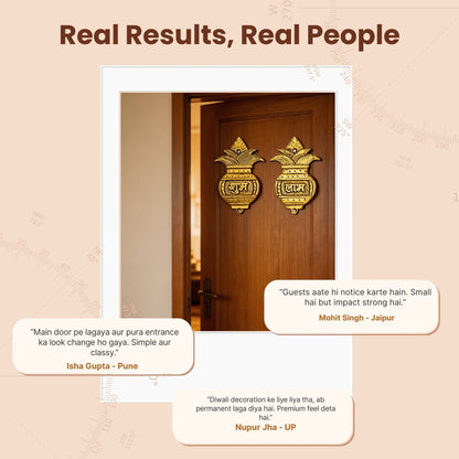 Shubh Labh Kalash Door Hangings (Pair) - plusvalueindia