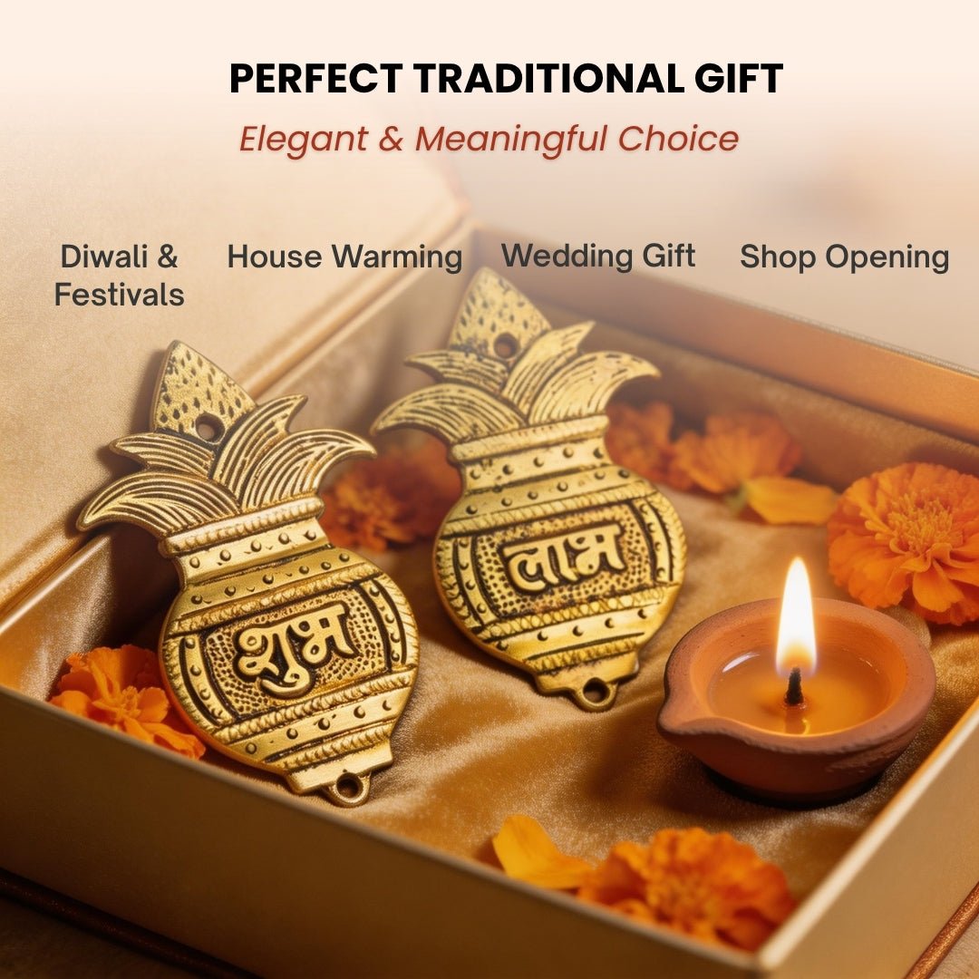 Shubh Labh Kalash Door Hangings (Pair) - plusvalueindia