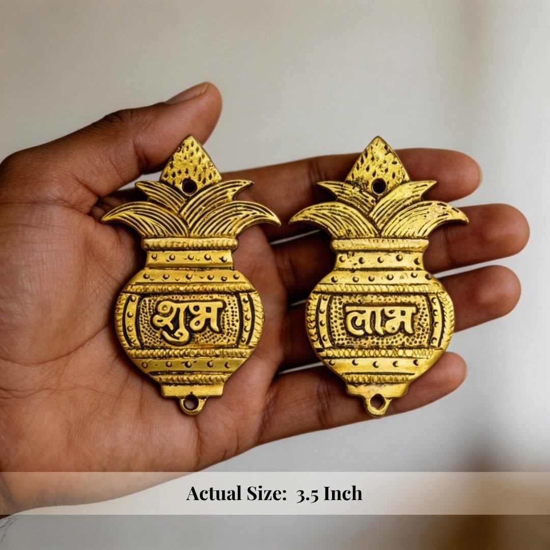 Shubh Labh Kalash Door Hangings (Pair) - plusvalueindia