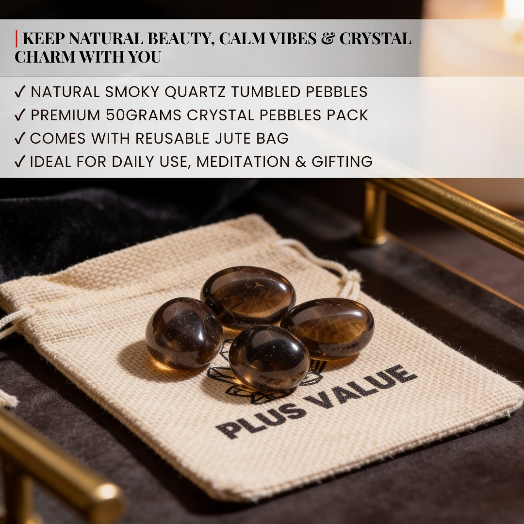 Premium Smokey Smoky Quartz Tumbled Stone Pebbles
