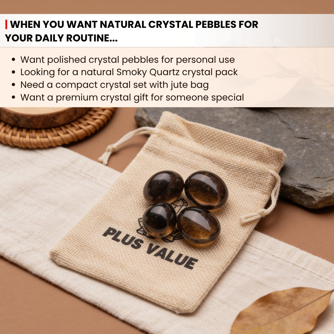 Premium Smokey Smoky Quartz Tumbled Stone Pebbles