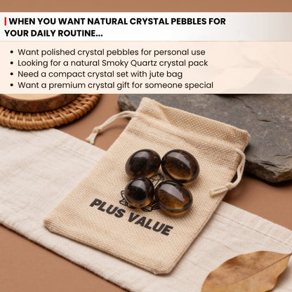 Premium Smokey Smoky Quartz Tumbled Stone Pebbles