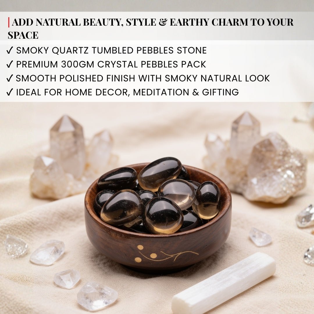 Premium Smokey Smoky Quartz Tumbled Stone Pebbles - plusvalueindia