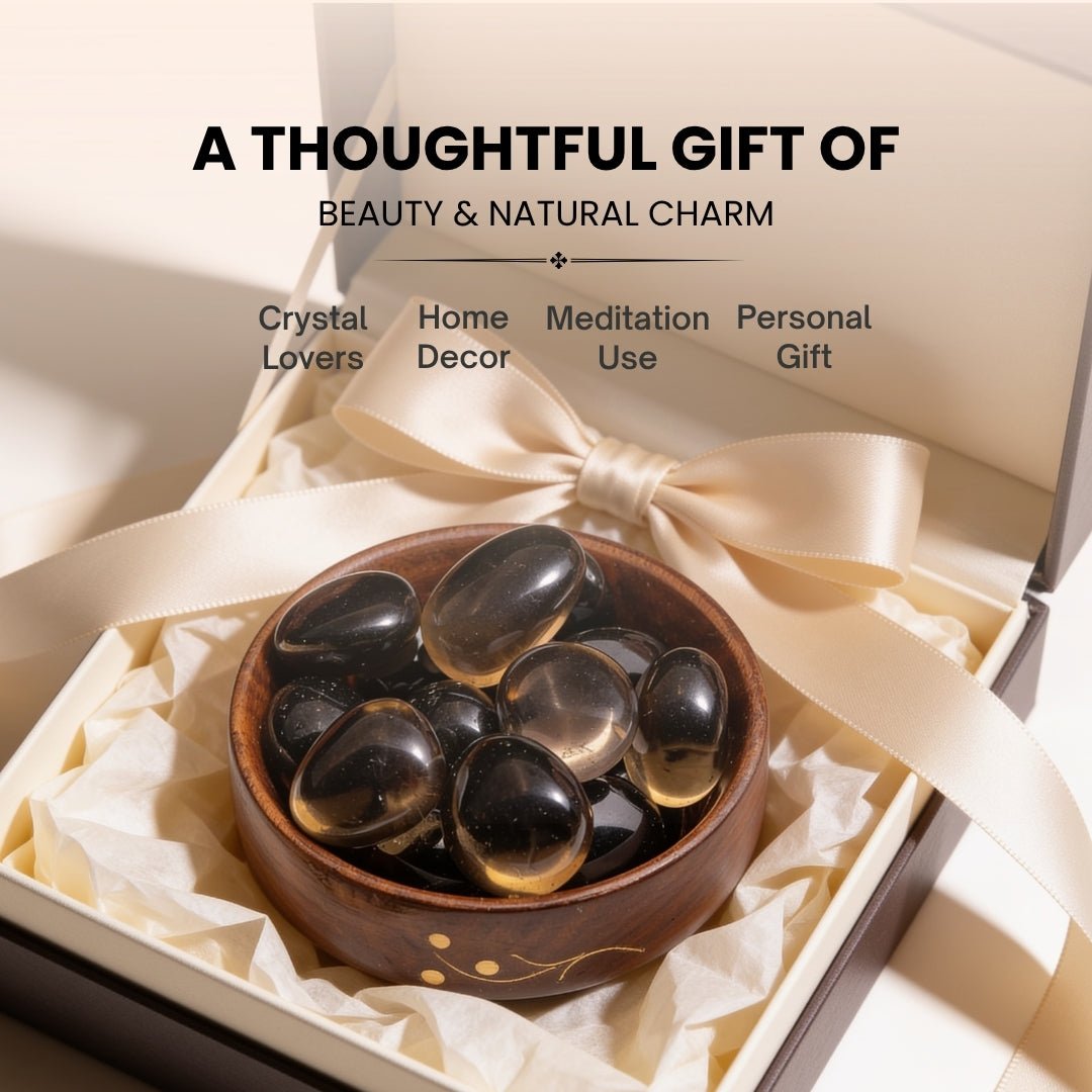 Premium Smokey Smoky Quartz Tumbled Stone Pebbles - plusvalueindia
