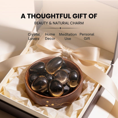 Premium Smokey Smoky Quartz Tumbled Stone Pebbles - plusvalueindia