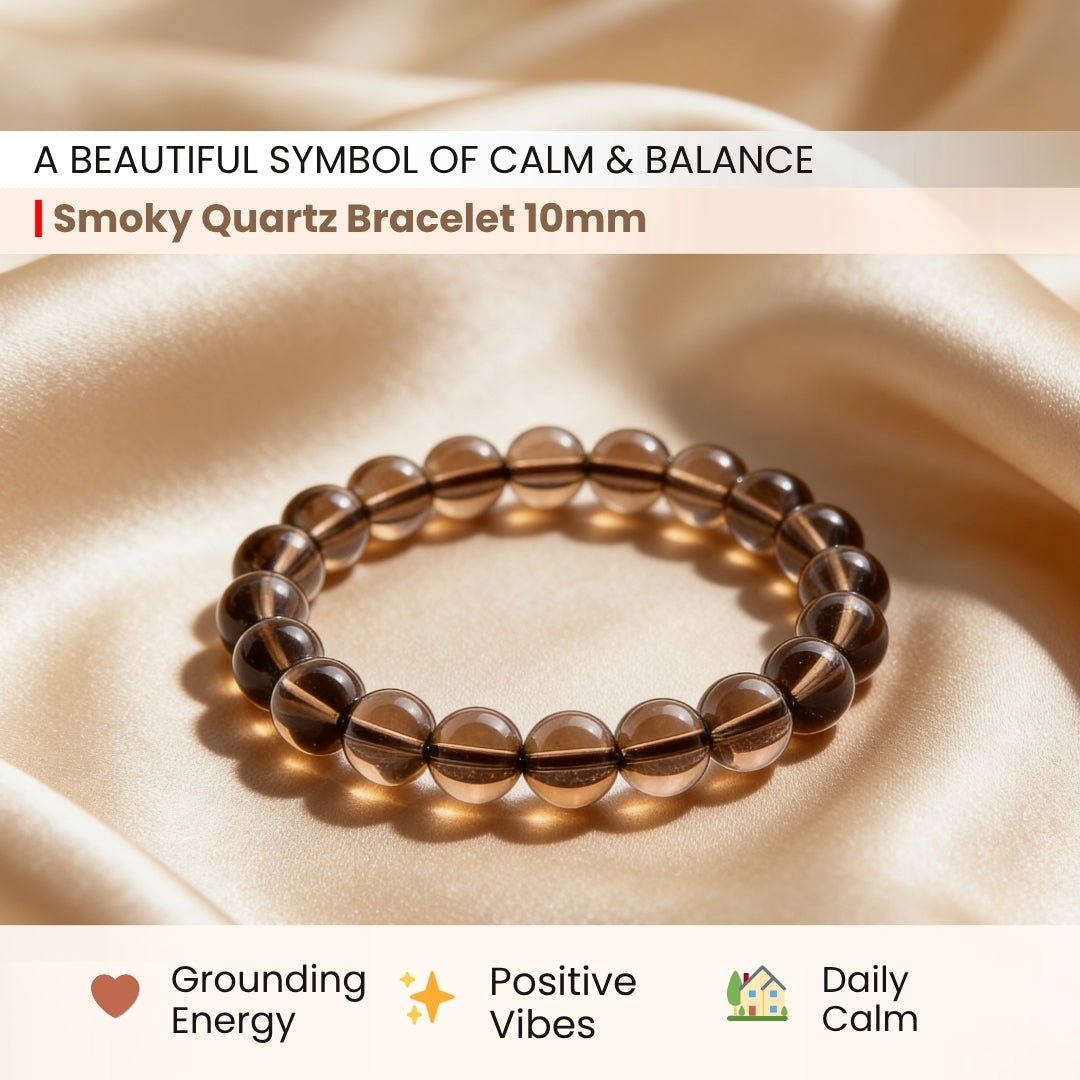Smoky Quartz Bracelet Negativity Neutralizer - plusvalueindia