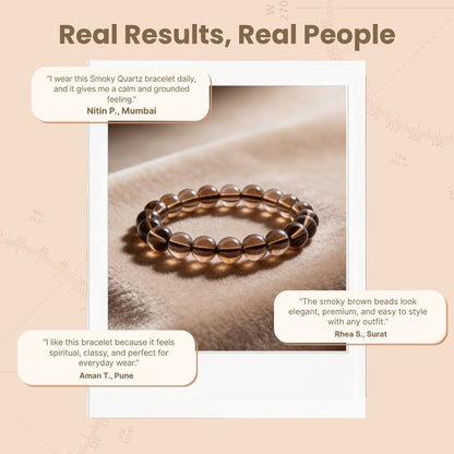 Smoky Quartz Bracelet Negativity Neutralizer - plusvalueindia