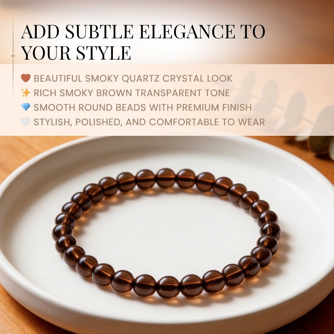 Smoky Quartz Bracelet Negativity Neutralizer - plusvalueindia