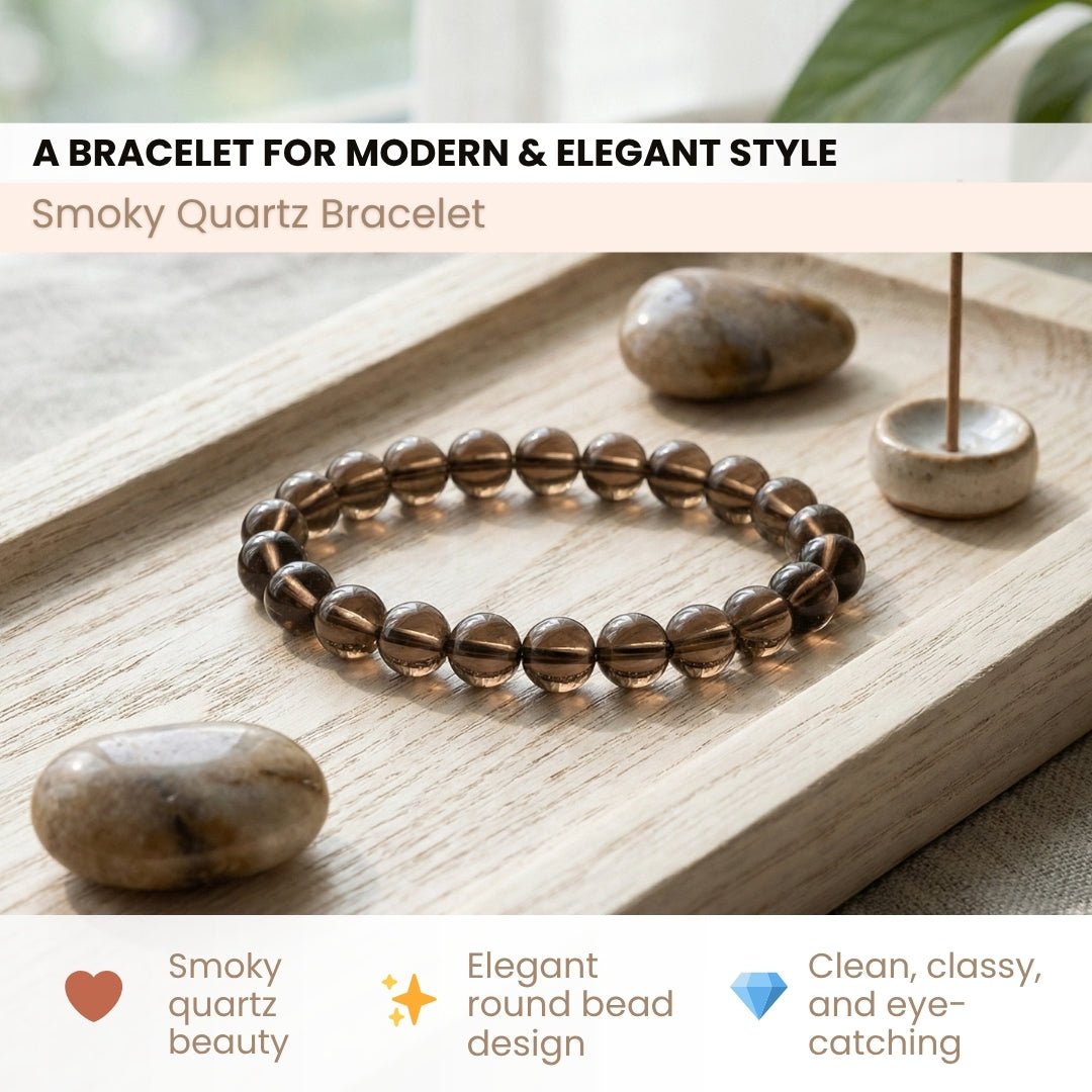 Smoky Quartz Bracelet Negativity Neutralizer - plusvalueindia
