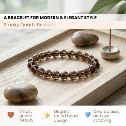 Smoky Quartz Bracelet Negativity Neutralizer - plusvalueindia