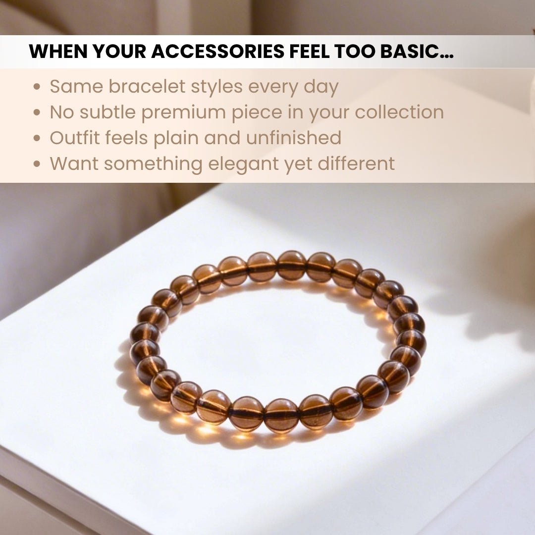 Smoky Quartz Bracelet Negativity Neutralizer - plusvalueindia