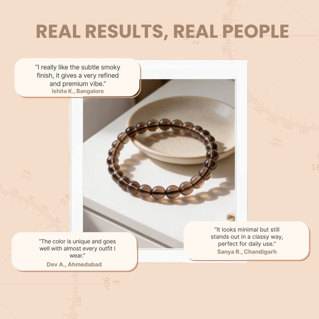 Smoky Quartz Bracelet Negativity Neutralizer - plusvalueindia