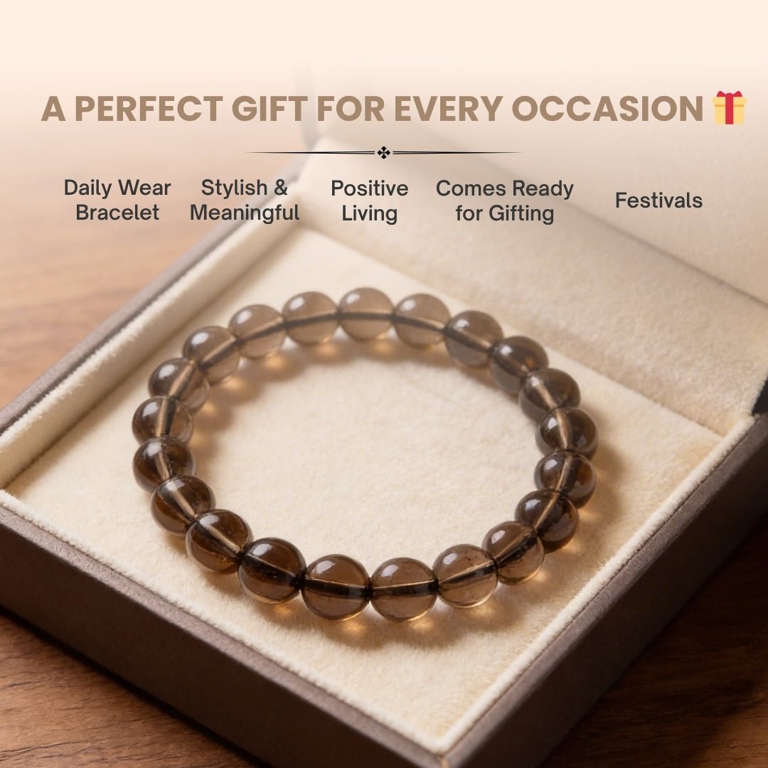 Smoky Quartz Bracelet Negativity Neutralizer - plusvalueindia