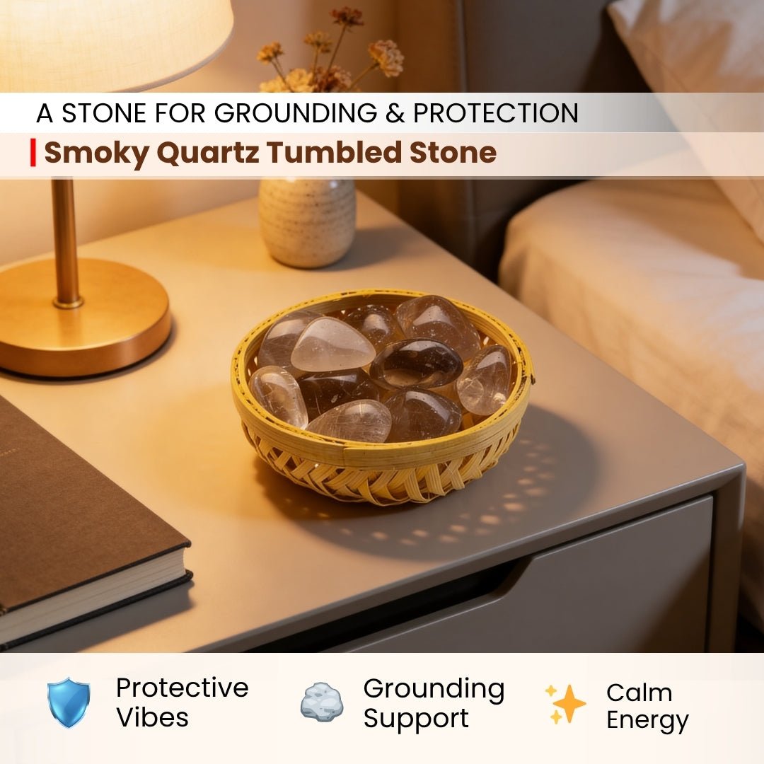 Indian Smokey Smoky Quartz Tumbled Stone Pebbles - plusvalueindia