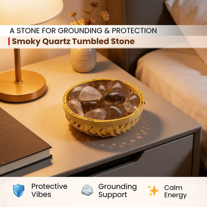 Indian Smokey Smoky Quartz Tumbled Stone Pebbles - plusvalueindia