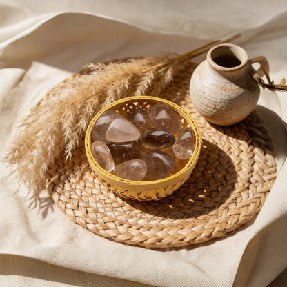 Indian Smokey Smoky Quartz Tumbled Stone Pebbles - plusvalueindia