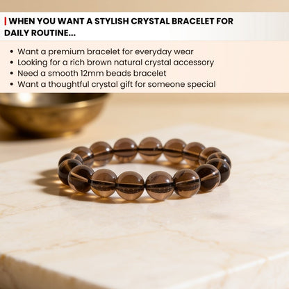 Smoky Quartz Bracelet Negativity Neutralizer - plusvalueindia