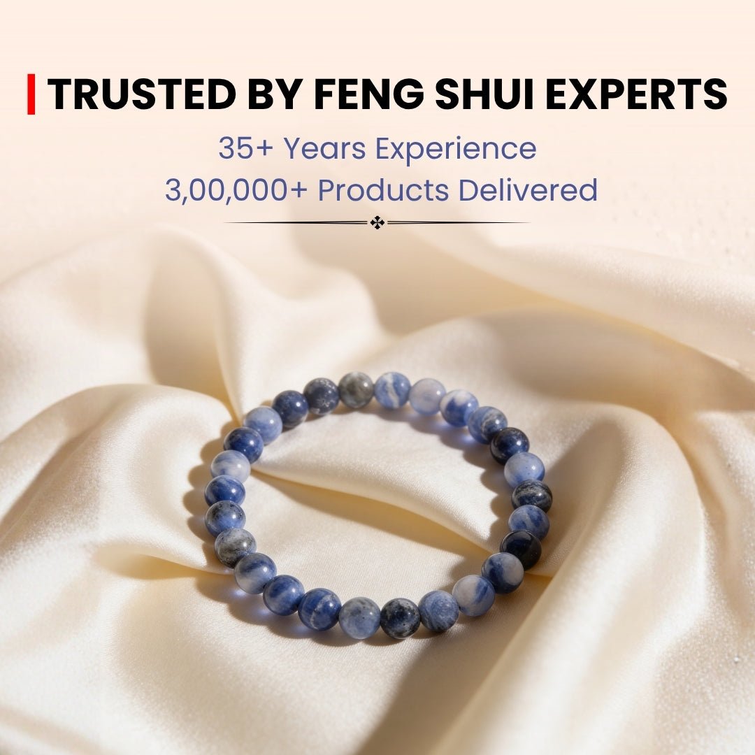 Sodalite Bracelet For Protection From Electro Stress, Over Emotional - plusvalueindia