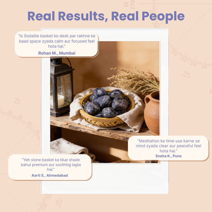 Sodalite Tumbled Stone Pebbles - plusvalueindia