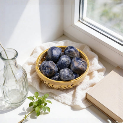 Sodalite Tumbled Stone Pebbles - plusvalueindia
