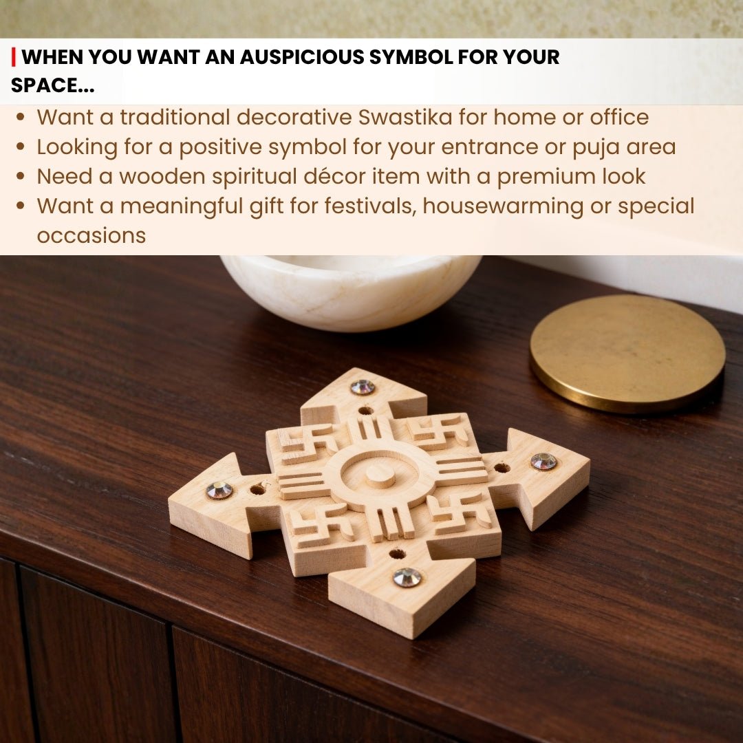 Shriparni wood surface and edges of the Space-X Swastika