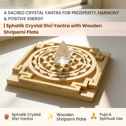 close-up of natural rock crystal on the sphatik shri yantra