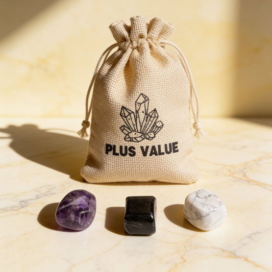 Spiritual Awakening Third Eye pocket crystal bag featuring intuition-enhancing tumbled gemstones in a drawstring pouch