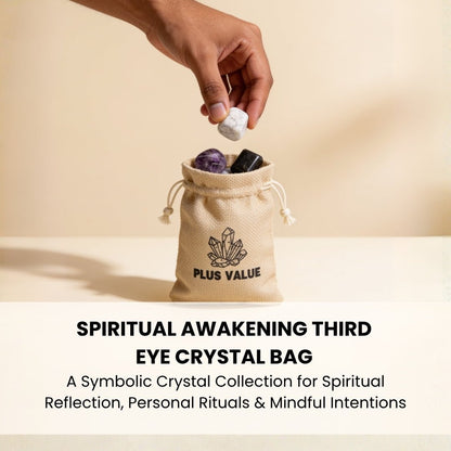 Assortment of smooth polished Third Eye healing crystals resting in palm demonstrating handheld size and glossy finish