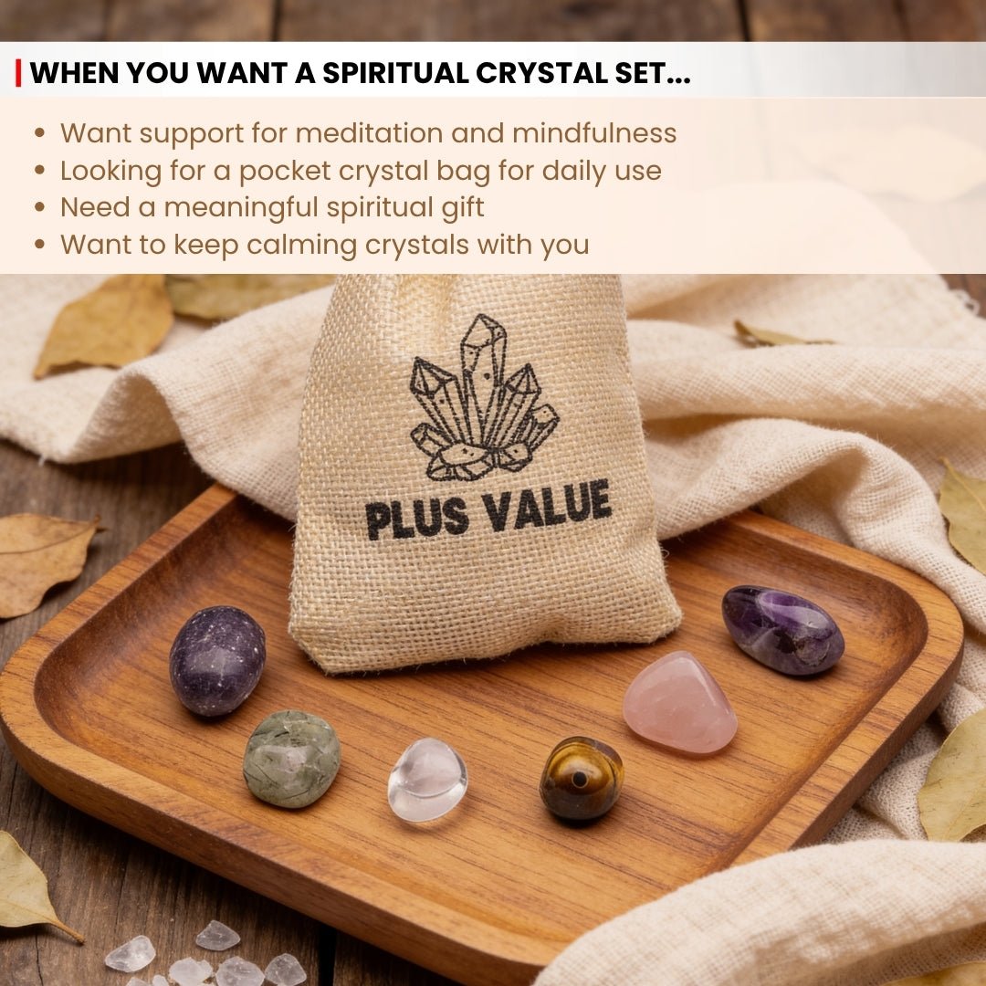 amethyst, clear quartz and lepidolite from the spiritual crystal bag