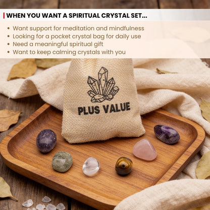 amethyst, clear quartz and lepidolite from the spiritual crystal bag
