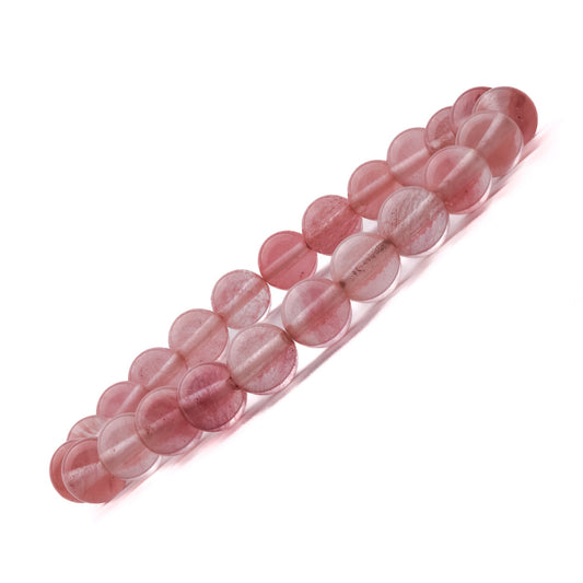strawberry quartz bracelet 8mm