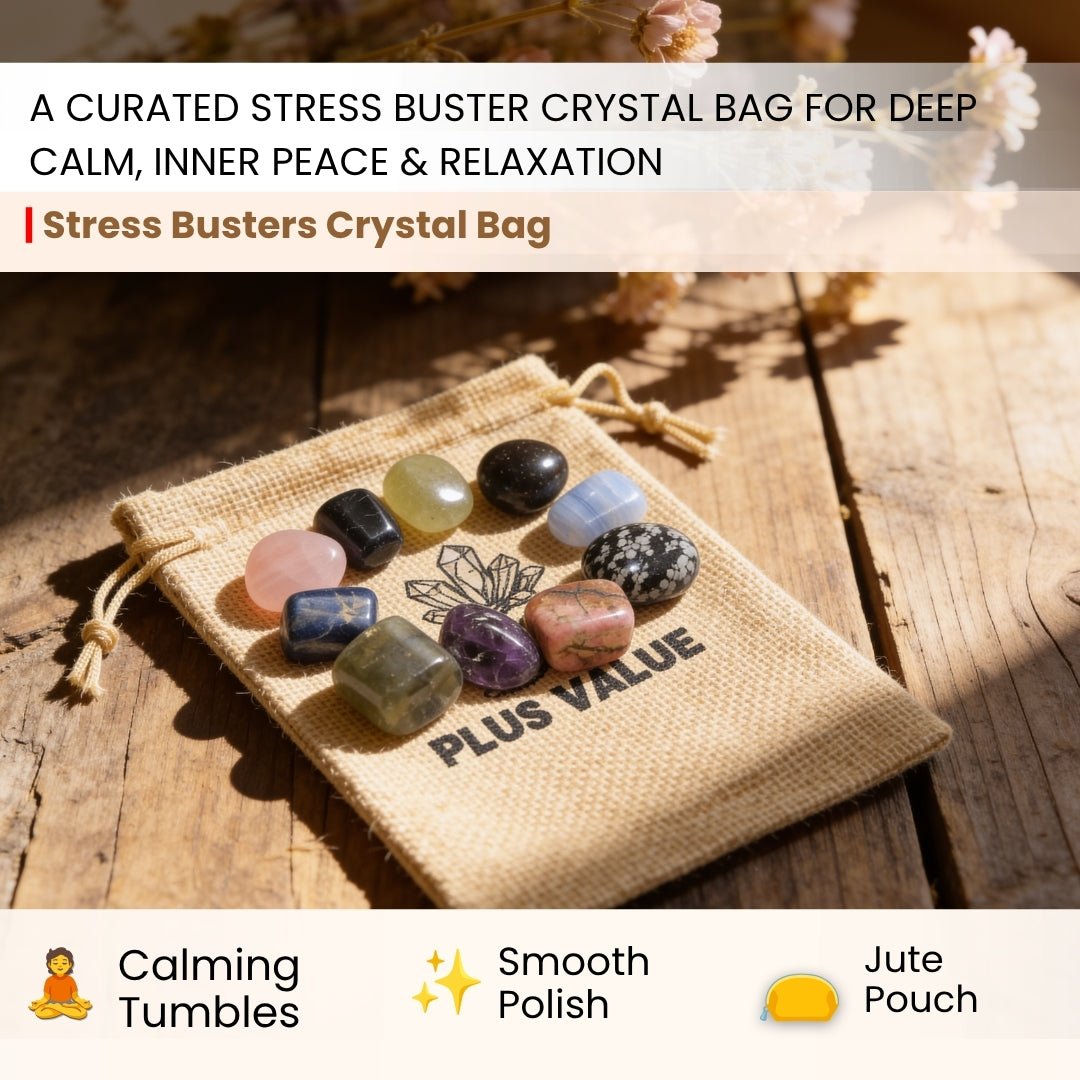 Detailed macro view showing authentic polished gemstone surfaces, deep violet amethyst, pastel rose quartz, banded blue lace agate, and lustrous lepidolite