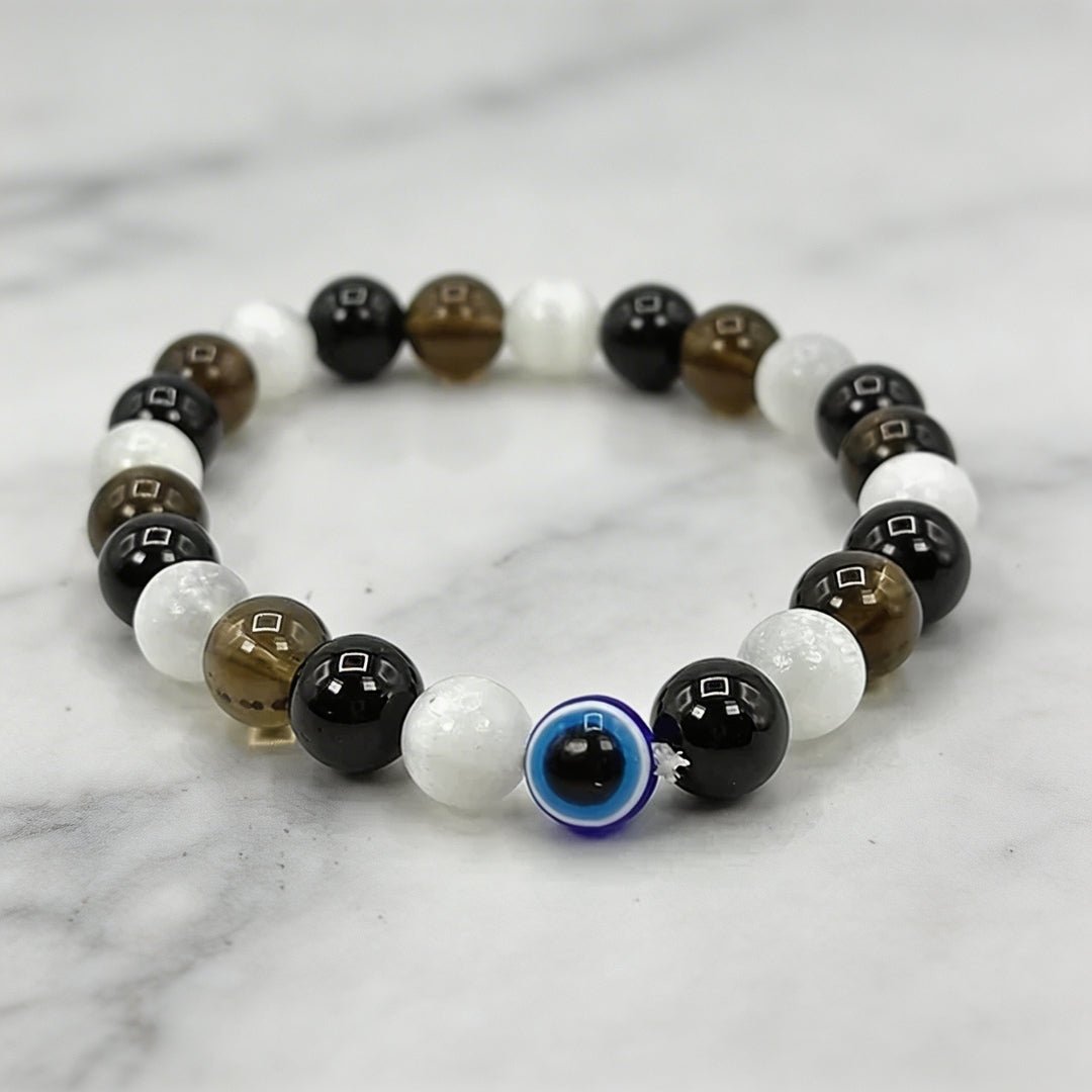 Strong Triple Protection Bracelet with Evil Eye