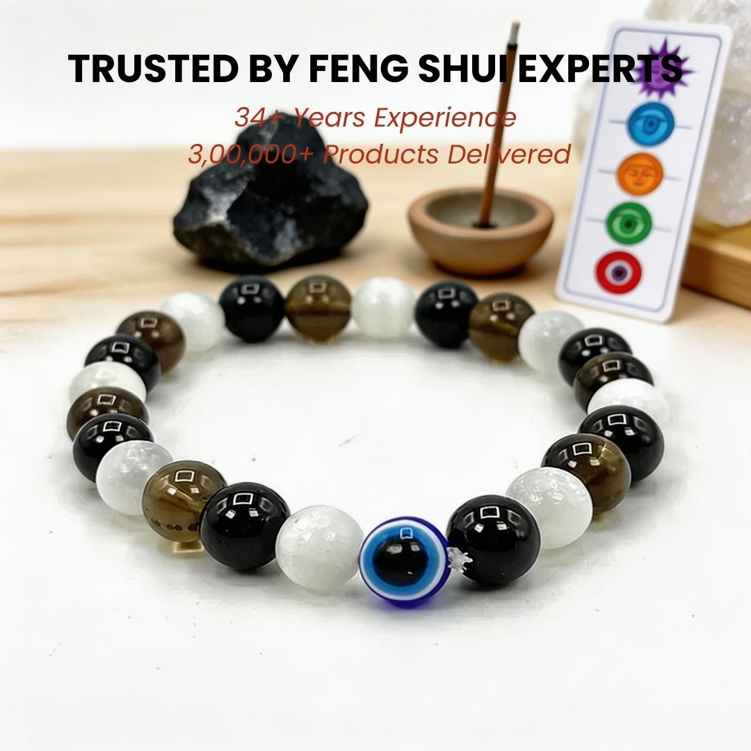 Strong Triple Protection Bracelet with Evil Eye - plusvalueindia
