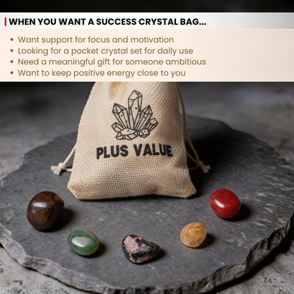 tiger eye, rhodonite and citrine from the success crystal bag