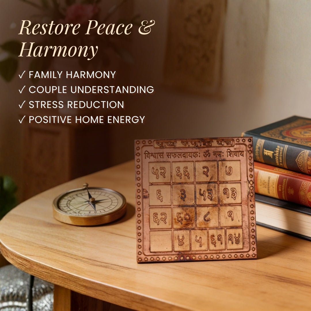 Sukh Samriddhi Vastu Yantra in copper finish, made in India