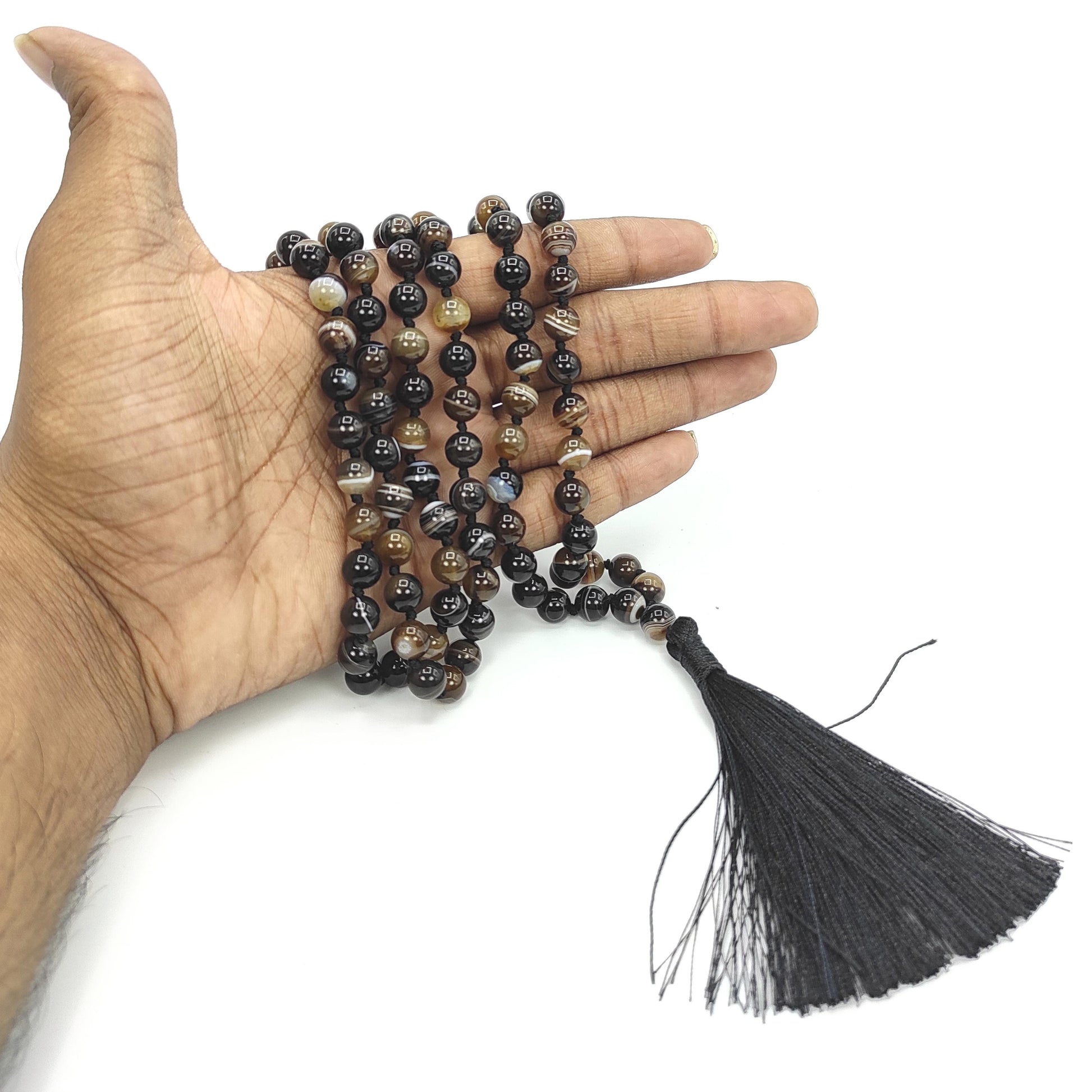 sulemani hakki stone mala necklace 8mm beads crystal healing reiki