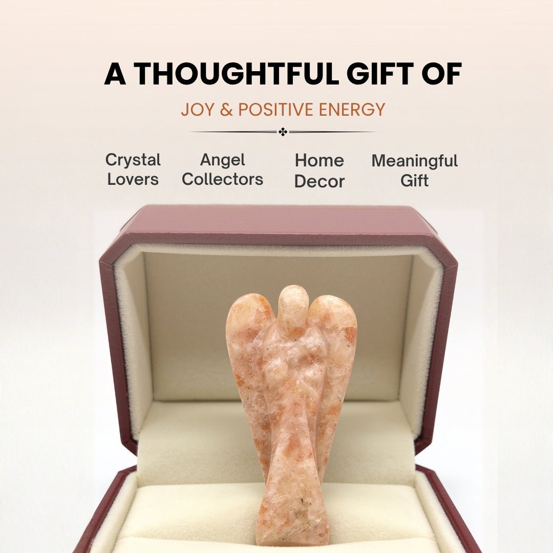 sunstone angel measuring 2 × 1 inches and approximately 26 g