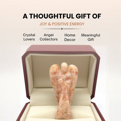 sunstone angel measuring 2 × 1 inches and approximately 26 g