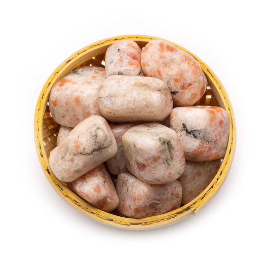 sunstone tumble pebble stone 200gm basket