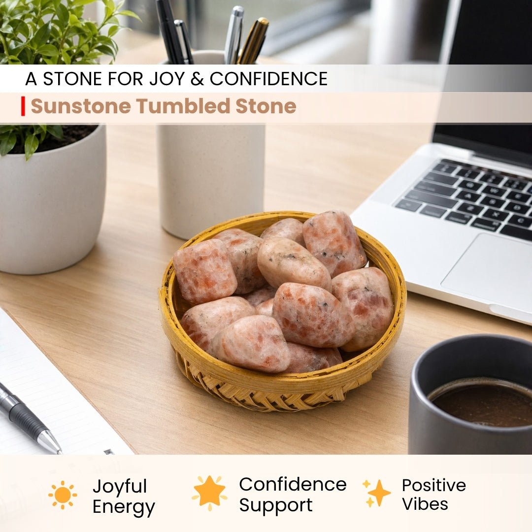 Sunstone Tumbled Stone Pebbles - plusvalueindia