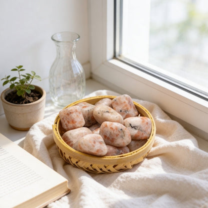 Sunstone Tumbled Stone Pebbles - plusvalueindia