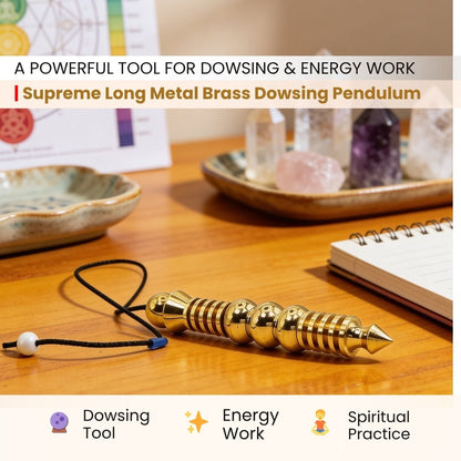 Supreme Long Brass Dowsing Pendulum For Reiki, Dowser, Vastu, Feng Shui Experts - plusvalueindia