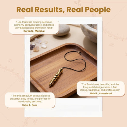 Supreme Long Brass Dowsing Pendulum For Reiki, Dowser, Vastu, Feng Shui Experts - plusvalueindia