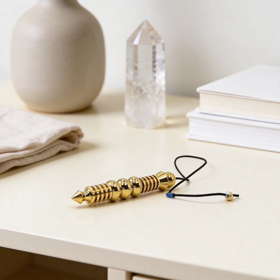 Supreme Long Brass Dowsing Pendulum For Reiki, Dowser, Vastu, Feng Shui Experts - plusvalueindia