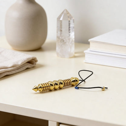 Supreme Long Brass Dowsing Pendulum For Reiki, Dowser, Vastu, Feng Shui Experts - plusvalueindia