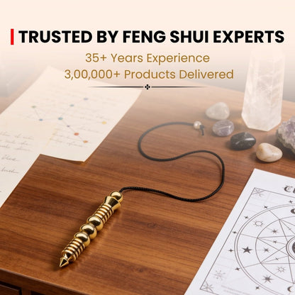 Supreme Long Brass Dowsing Pendulum For Reiki, Dowser, Vastu, Feng Shui Experts - plusvalueindia