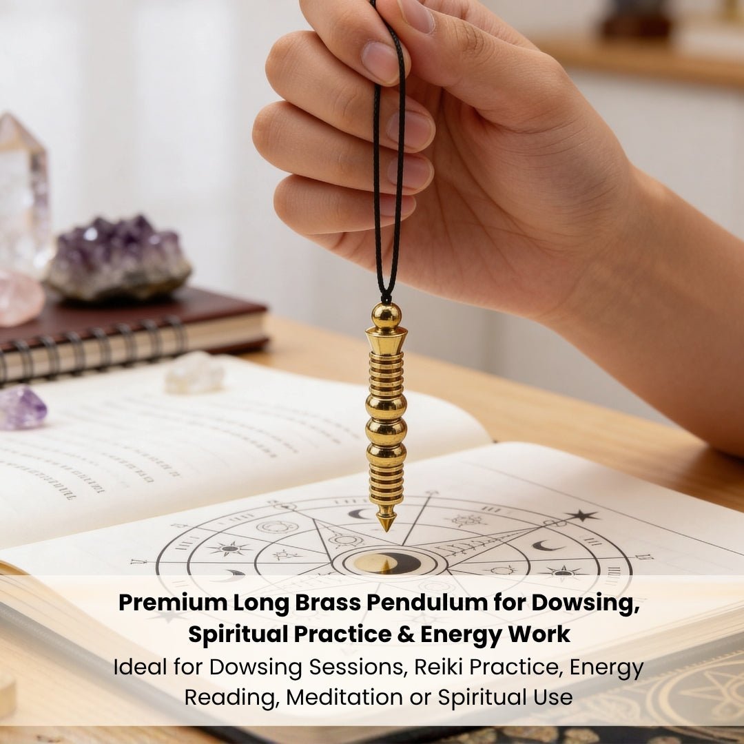 Supreme Long Brass Dowsing Pendulum For Reiki, Dowser, Vastu, Feng Shui Experts - plusvalueindia
