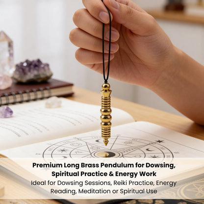 Supreme Long Brass Dowsing Pendulum For Reiki, Dowser, Vastu, Feng Shui Experts - plusvalueindia